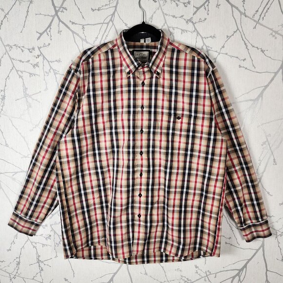 Haupt Beige Novacheck Plaid Button Front Shirt - Picture 1 of 5